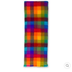 Pokoloko Alpaca Seamless scarf multicolor Check alcapa rainbow NWT
